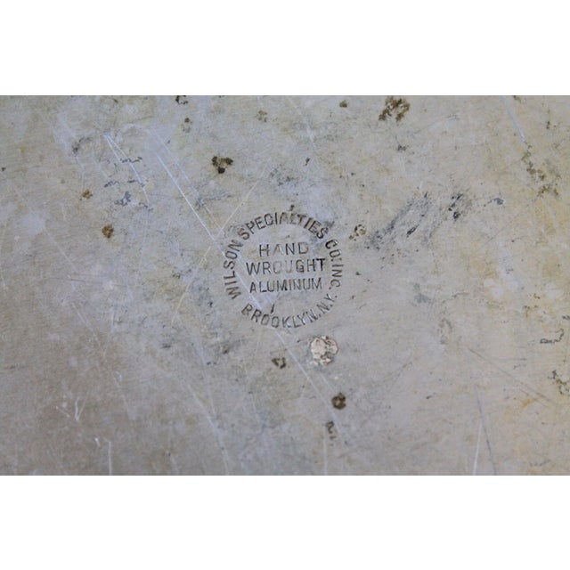 Mid 20th Century Vintage Hand Wrought Etched Aluminum Tray For Sale - Image 5 of 6