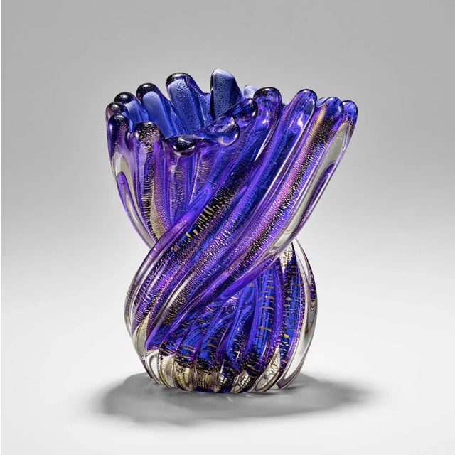 Ritorto Vase with Gold Leaf by Archimede Seguso, 1955 For Sale - Image 11 of 13