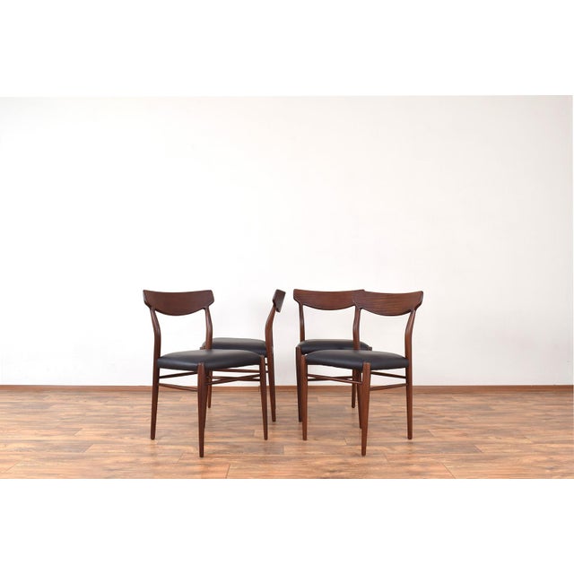 This set of four chairs was designed in the 1960s by the German designer Gustav Herkströter and manufactured by the...