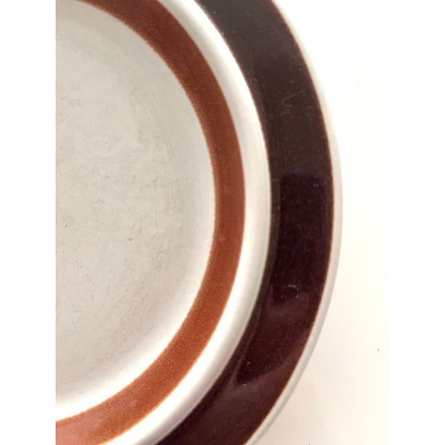 Vintage 1970s Arabia of Finland Rosmarin Brown Salad Plates - Set of 3 For Sale In New York - Image 6 of 13