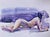 This watercolor on vellum presents a fluid figure reclining in a contemplative pose, with gentle curves and soft lines...