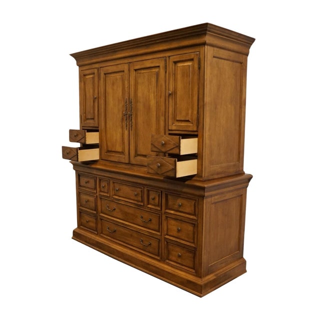 Brown Lexington Furniture Southern Living Collection Solid Birch Early American 73" Media Cabinet 484-233 For Sale - Image 8 of 17