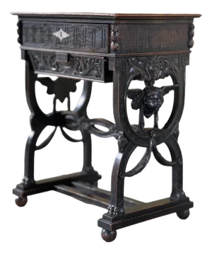 Baroque Sewing Box on Stand