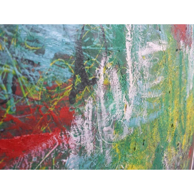 2010s Mirtha Moreno Large Oil Painting on Canvas Titled: “Emerald City” 2015 For Sale - Image 5 of 12