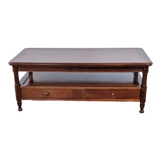 1990s Vintage Theodore Alexander Two Tier Coffee Table For Sale