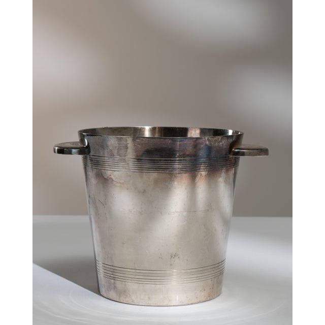 Mid 20th Century France White Silver Ice Bucket For Sale - Image 15 of 15