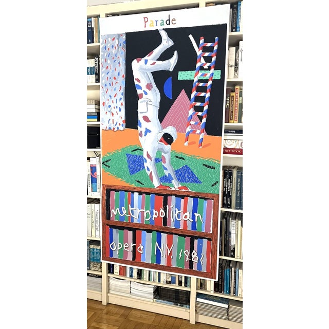 David Hockney Parade Original 1981 Monumental Silkscreen Metropolitan Opera Poster For Sale - Image 10 of 12