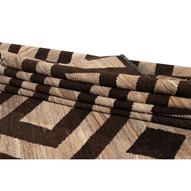 21st Century Contemporary Turkish Kilim Wool Rug For Sale - Image 4 of 13