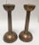Large Brass Japanese Candlesticks on a Round Scalloped Base and Top For Sale - Image 13 of 13