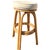 Rattan Double Strand Arched Barstool With Ivory Upholstered Plush Seat, Pair For Sale - Image 12 of 12