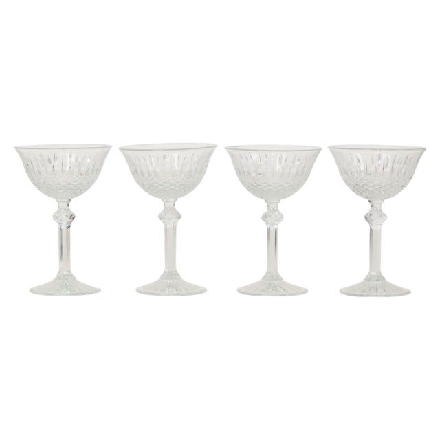1980s Vintage Regency Fidenza Crystal Champagne Glasses, 1980s, Set of 7 For Sale - Image 5 of 18