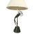 This pair of mid-century modern table lamps by the Rembrandt Company features a sinuous lovebirds rendered in black...