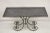 French Country Early 20th Century French Country Pastry Style Wrought Iron Marble Top Baker's Console Table For Sale - Image 3 of 12