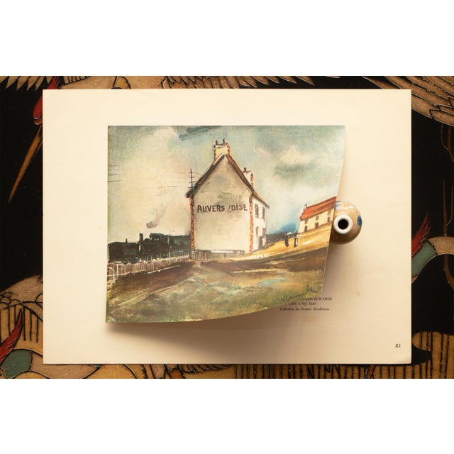 1940s 1947 After M. Vlaminck "The Station of Auvers-Sur-Oise", First Edition Period Offset Lithograph For Sale - Image 5 of 8