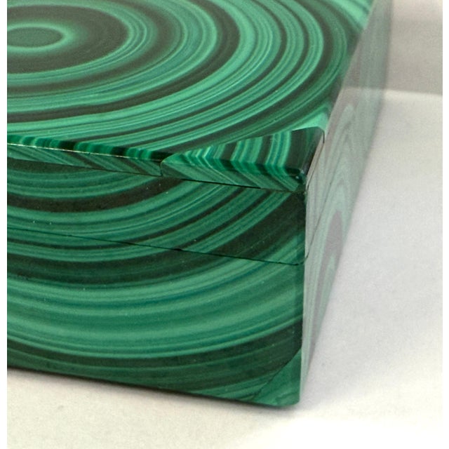 Green Vintage Malachite Box For Sale - Image 8 of 12