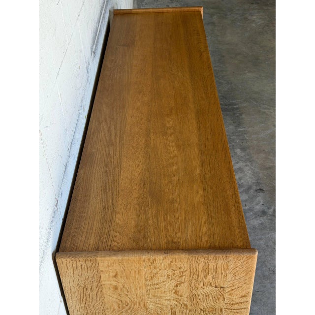 Oak Low Sideboard Credenza With Ring Pulls Mid-Century Modern 1970s For Sale - Image 9 of 13