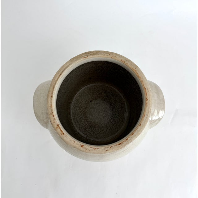 Light Gray French Stoneware Confit Pot Early 1900sve For Sale - Image 8 of 9