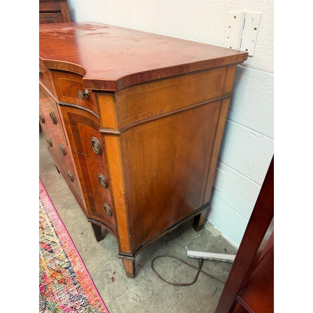 Hepplewhite Mid 20th Century Schmieg & Kotzian Hepplewhite Style Inlaid Mahogany Sideboard For Sale - Image 3 of 7