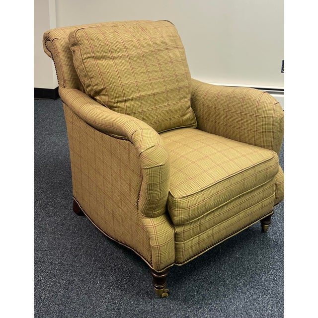 English Stanford Furniture “Watson” English Rolled Arm Lounge Chair For Sale - Image 3 of 10