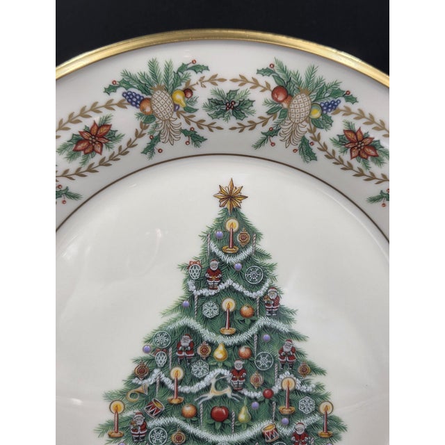Vintage Lenox 1998 Numbered Christmas Trees Around the World Plate With Original Box For Sale - Image 9 of 18