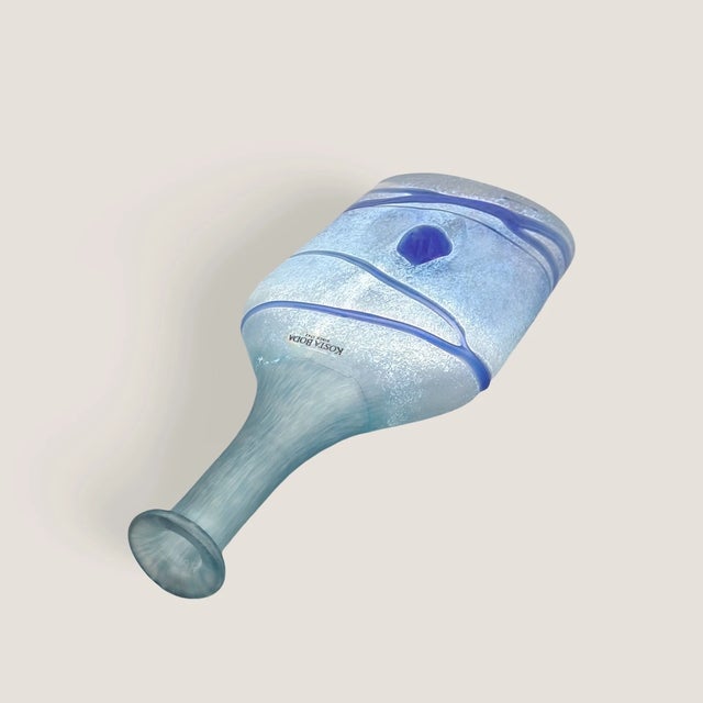 Blue Blue Glass Galaxy Vase by Bertil Vallien for Kosta Boda, Sweden, 1980s For Sale - Image 8 of 16