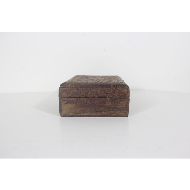 Vintage Carved Wood Box For Sale - Image 10 of 11