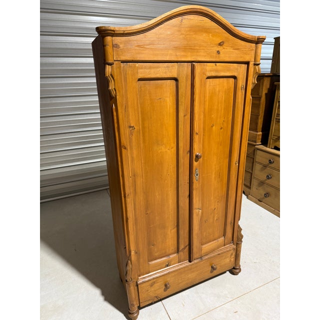 Wood Antique Pine Two Door Cupboard From England For Sale - Image 7 of 18