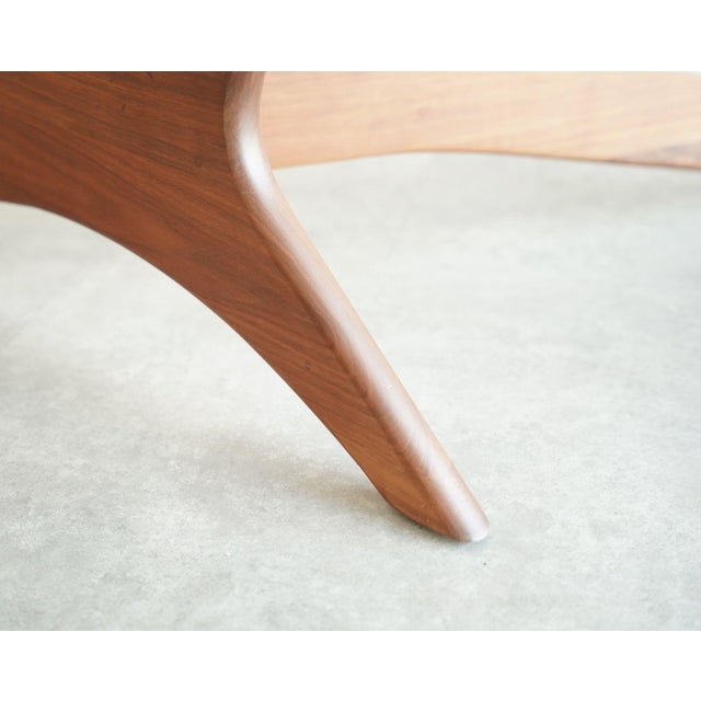 Wood Adrian Pearsall for Craft Associates Asymmetric Walnut Coffee Table, C. 1950s For Sale - Image 7 of 9