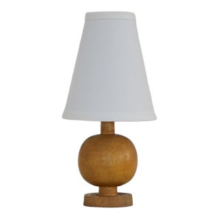 Vintage Mid Century Wood Lamp For Sale