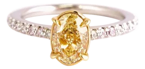 Fancy Yellow 1.12 Ct Oval Cut Diamond Engagement Platinum Ring, Size 5.75 | Simon Ardem Jewelry