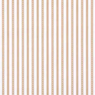 Schumacher Mathis Ticking Stripe Wallcovering In Neutral For Sale