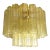 Luxury Italian Clear Amber “Tronchi” Murano Glass Flush Mount in Venini Style For Sale