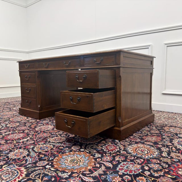 English Oak Desk from Eichholtz For Sale - Image 13 of 18