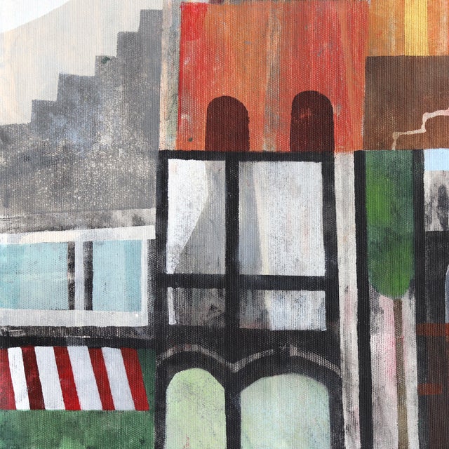 2020s City Layers - Original Contemporary Cityscape Acrylic Painting on Canvas by Maria C Bernhardsson For Sale - Image 5 of 6