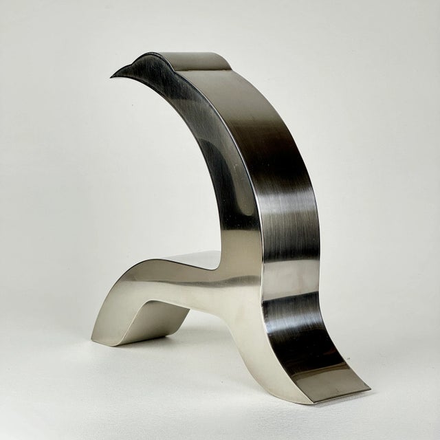 1960s Mid-Century Modern Vintage Abstract Form Steel Table Sculpture, 2 of 3 For Sale In New York - Image 6 of 7