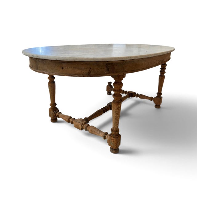 French 19th Century French Gibier Table With White Marble Top From a Chateau For Sale - Image 3 of 10