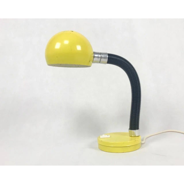 Yellow Table Lamp by Egon Hiilebrand for Nettelhoff Leuchten Menden, 1960s For Sale - Image 9 of 10