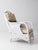 Antique White Wicker Lounge Chair With Floral Cushions For Sale - Image 11 of 17