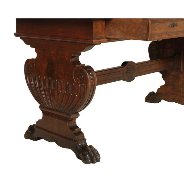 Vintage Italian Desk and Chairs Set from Dini & Puccini, 1920s, Set of 4 For Sale - Image 4 of 9