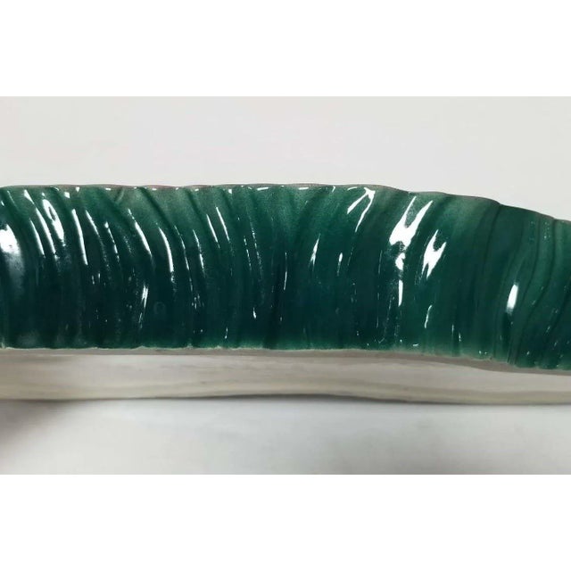 Mid Century Pink and Green Flamingo Ceramic Figurine in Flamingo Pool Tray. For Sale In Los Angeles - Image 6 of 7