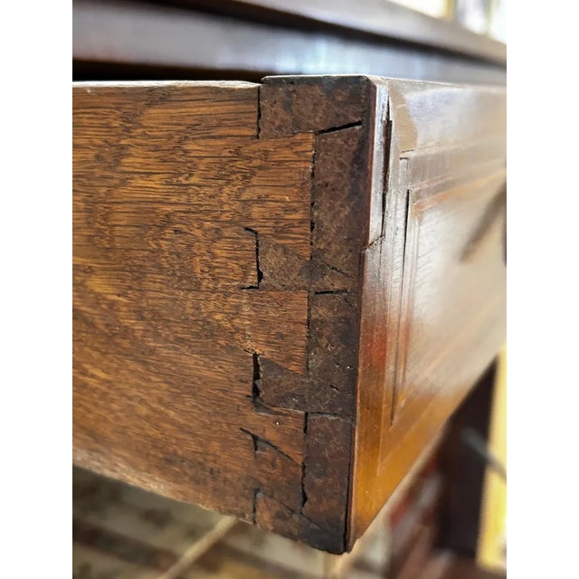 Burnt Umber Late 19th Century French Louis XVI Style Secretary Desk With Cabinet Storage For Sale - Image 8 of 13