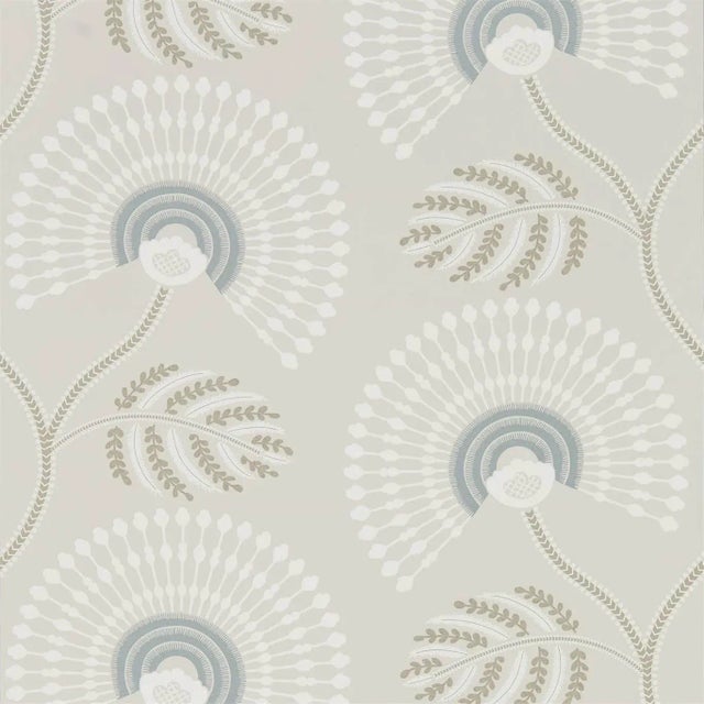 Harlequin Louella Wallpaper in Seaglass/Pearl For Sale