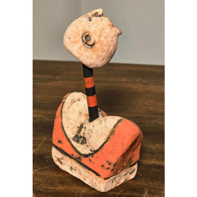 Contemporary Signed Nancy Kubale Hand‑Built Ceramic Figurative Sculpture For Sale - Image 3 of 7