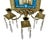 19th Century French Mountereau Ceramic and Bronze Three-Armed Wall Sconce For Sale - Image 5 of 7