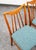 Brown Mid Century Modern Dining Chairs Set 3 Solid Oak Keller Furniture Aqua Blue MCM For Sale - Image 8 of 12