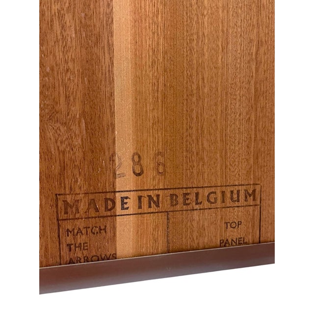 Vintage Mid Century Modern Van Pelt Belgian Cabinet Bookcase Hutch. For Sale - Image 9 of 11