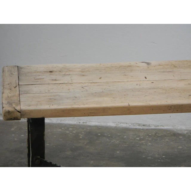 1920s French Industrial Bench, 1920s For Sale - Image 5 of 6