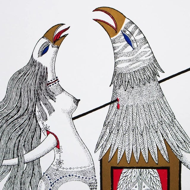 Max Walter Svanberg 1968 Max Walter Svanberg Composition No. 2, Original Period Gold Leaf Lithograph For Sale - Image 4 of 13