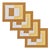 Misette Bauhaus Embroidered Linen Placemats in Amber, Set of 4 For Sale