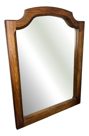 Vintage French Oak Wall Mirror